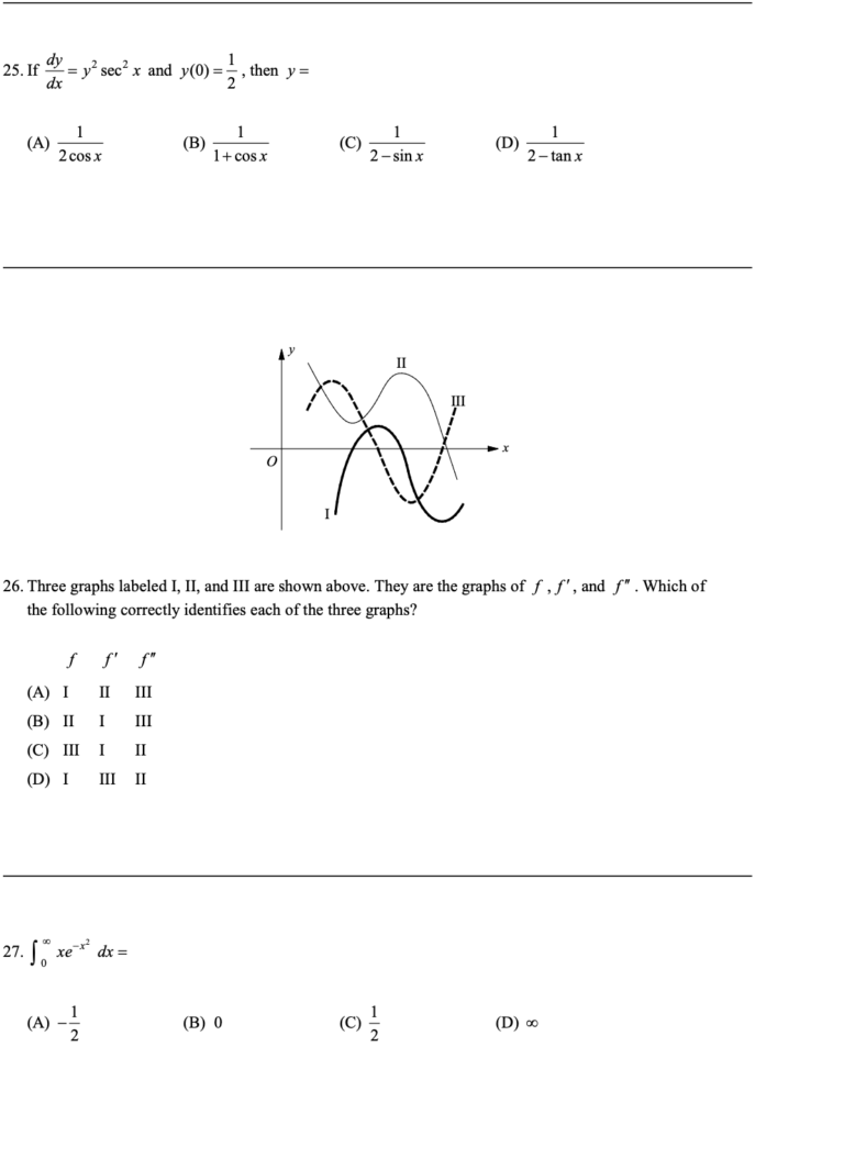 AP Calculus BC Practice Test 1